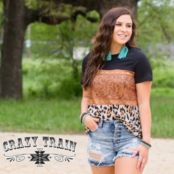 Crazy Train Tops - Crazy Train Buck Skin Babe Top